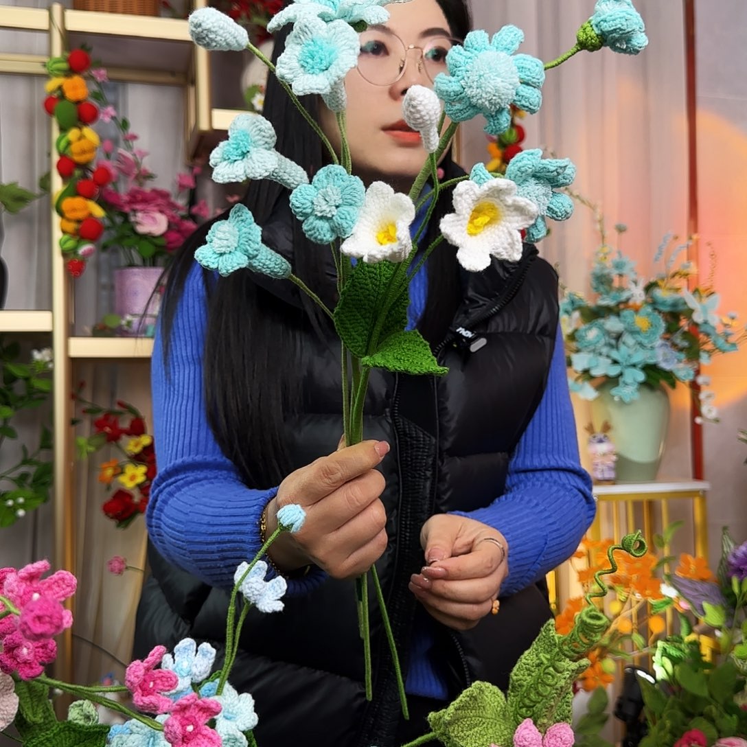 手工钩织设计花束