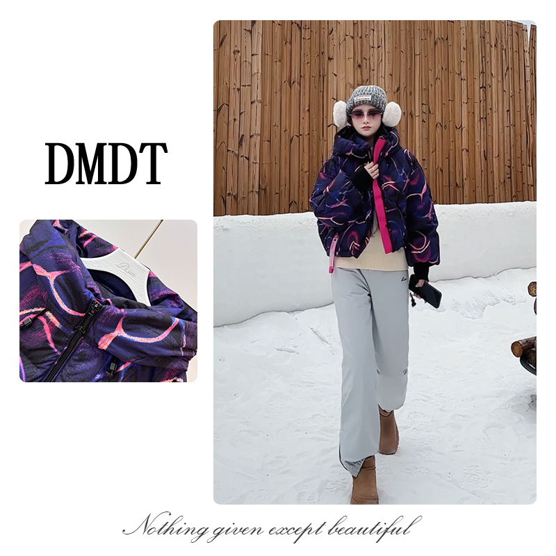 【DMDT服饰】2025冬季新品 “型暖主义”连帽白鸭绒保暖女羽绒服D2118