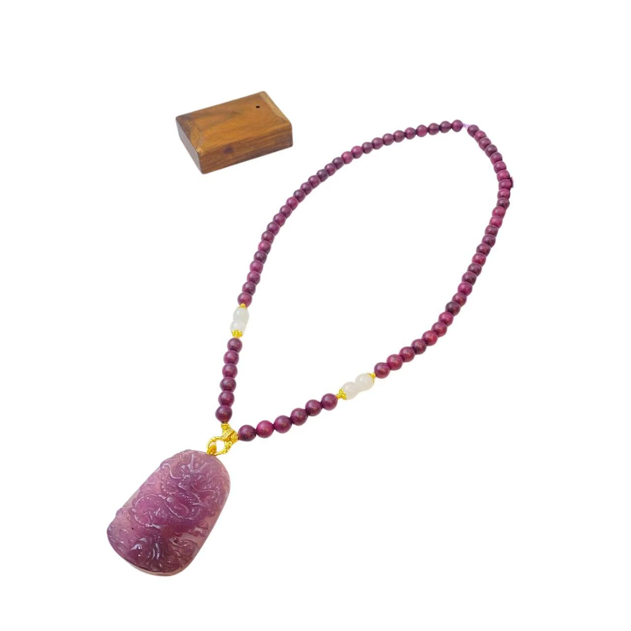 玛瑙项链X406合金