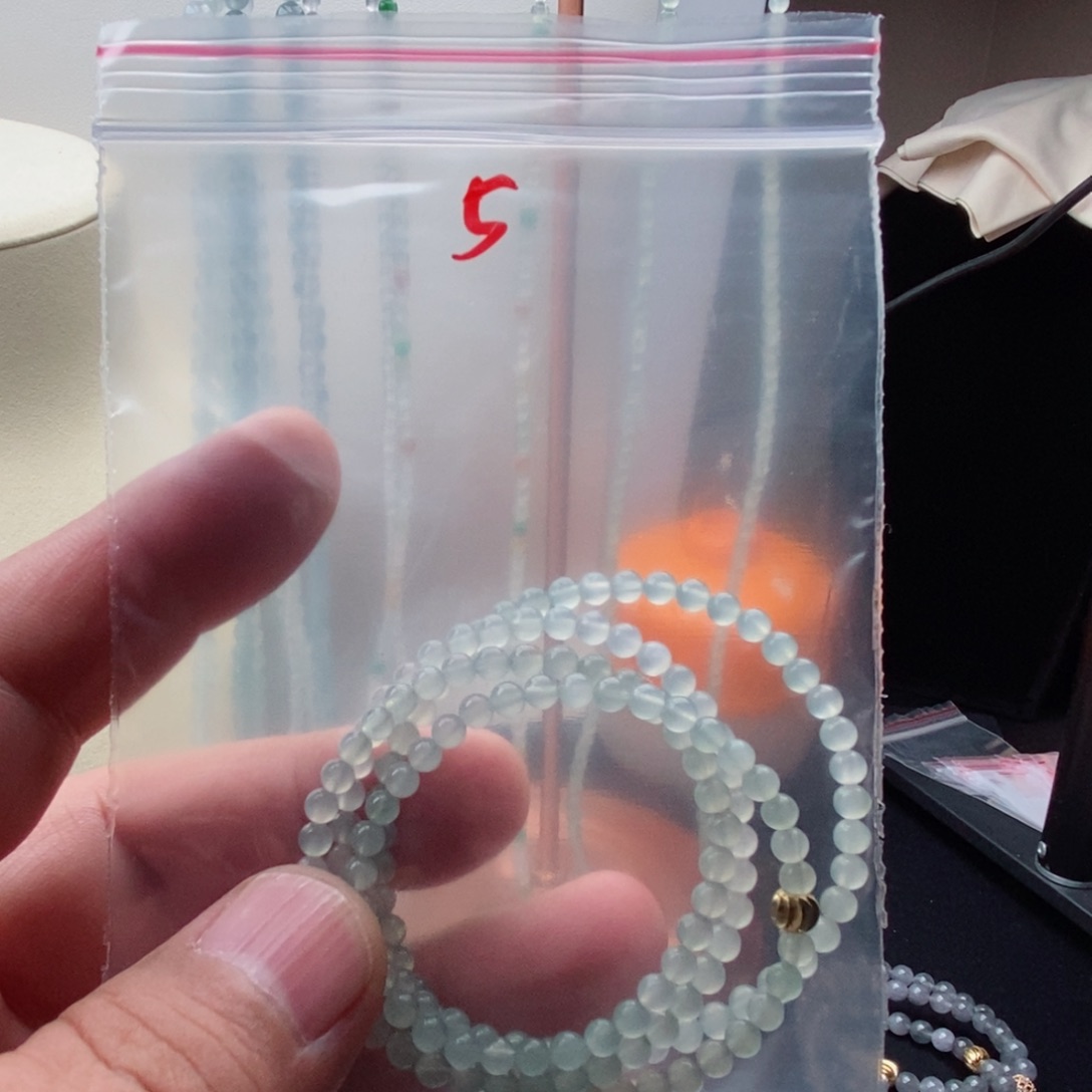 定制翡翠未镶嵌翡翠珠链