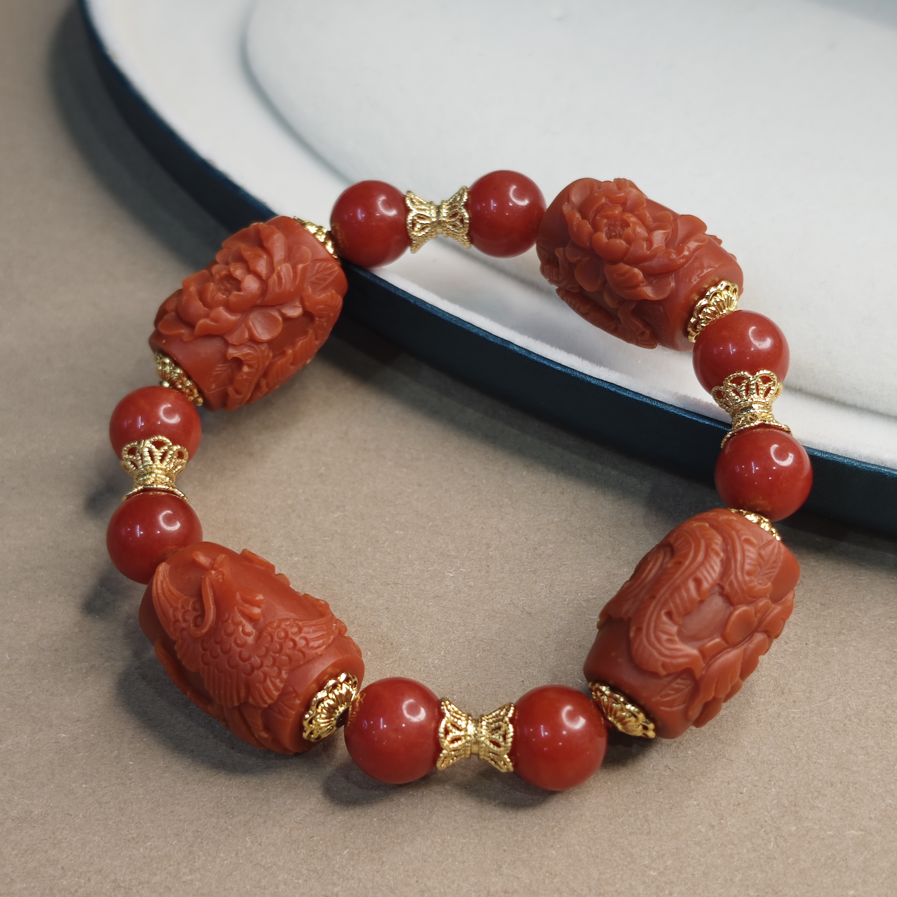 H011 -精美桔啤耀朢脂手串-多样性发其一