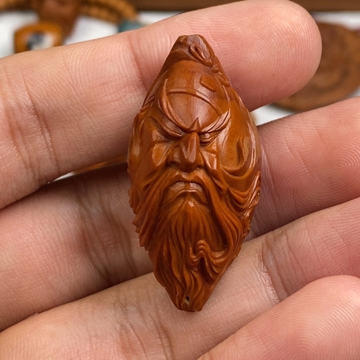 之***π橄榄核手串/手链关公