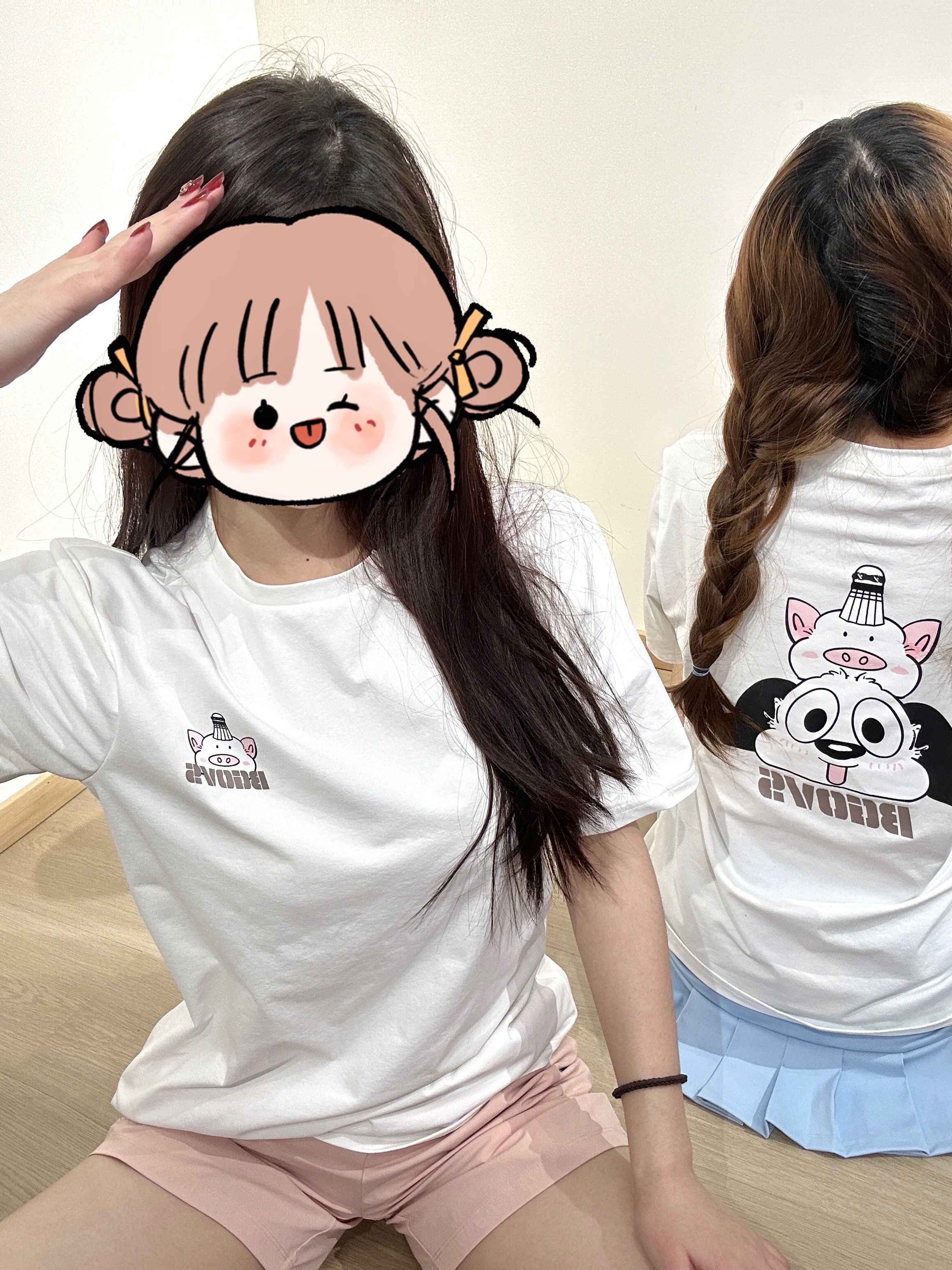 BGOVS韩国2025新品羽毛球服男女情侣款闺蜜款速干吸汗短袖T恤