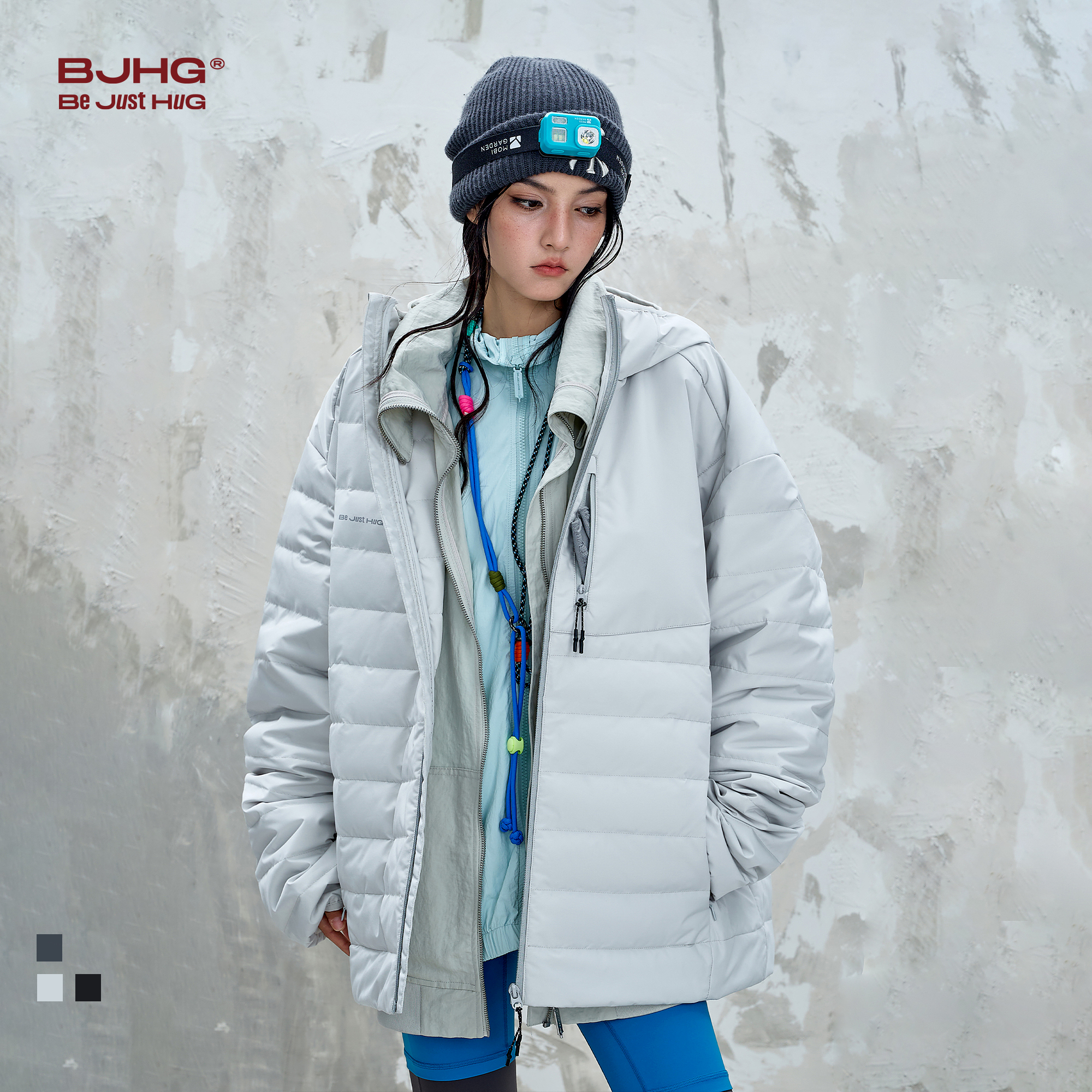 BJHG不计后果新款排骨羽绒服男款冬季美式复古潮牌宽松羽绒外套女