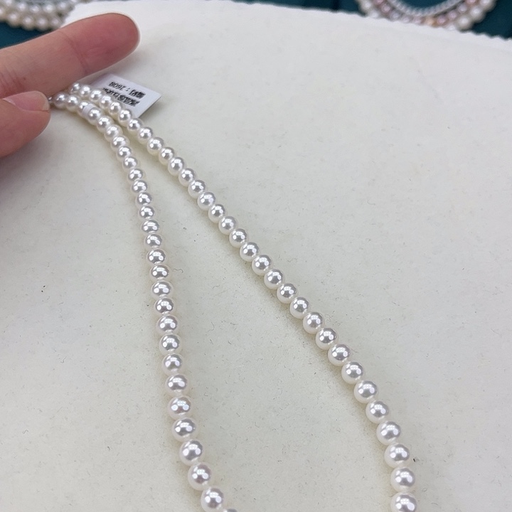 淡水珍珠颈饰银S925镶嵌卡5极光冷白高品