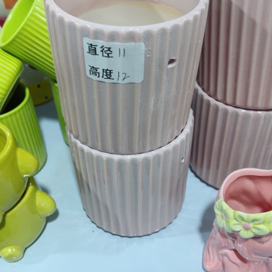 有孔，陶瓷花盆满10米包邮发货