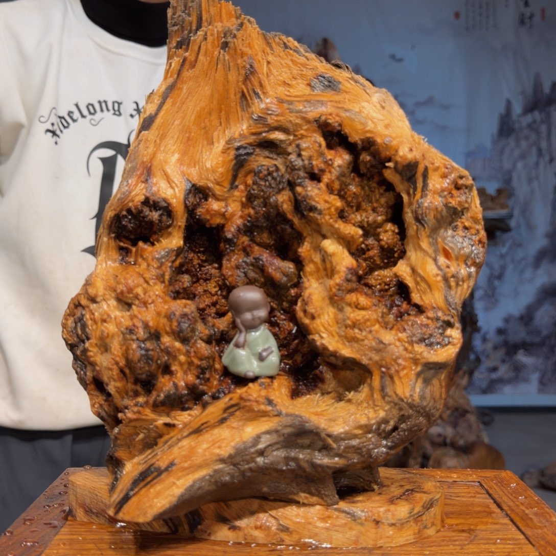 风***雨木三丰琥珀木 天然摆件62