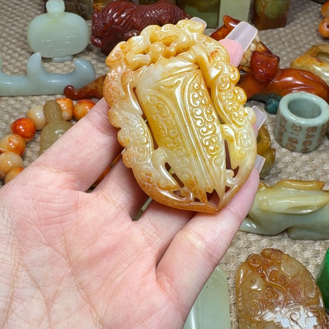 白玉菩提吊坠挂件