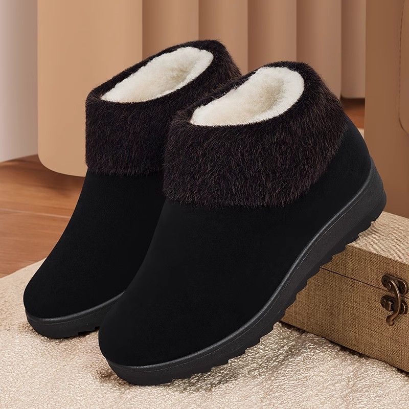 老北京布鞋冬加厚加绒保暖棉鞋妈妈防滑老人奶奶舒适防滑东北棉靴