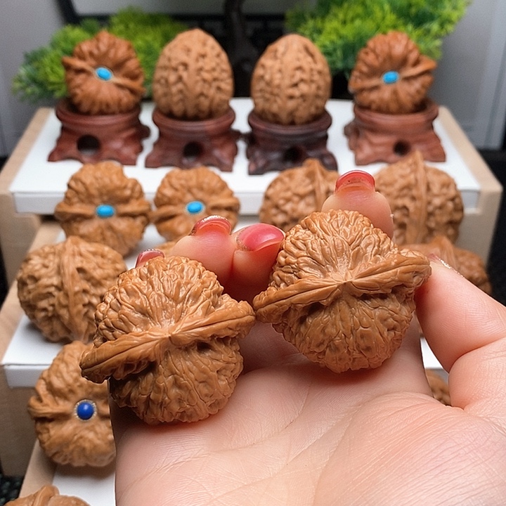 文玩核桃把件王*长白狮