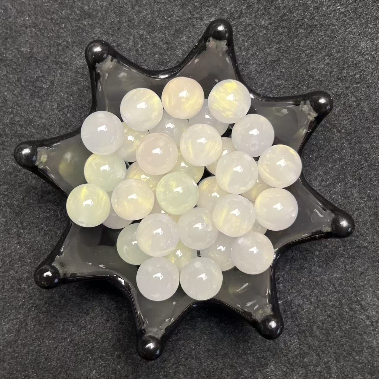 卡10尺寸树脂光变鎏金圆珠20颗