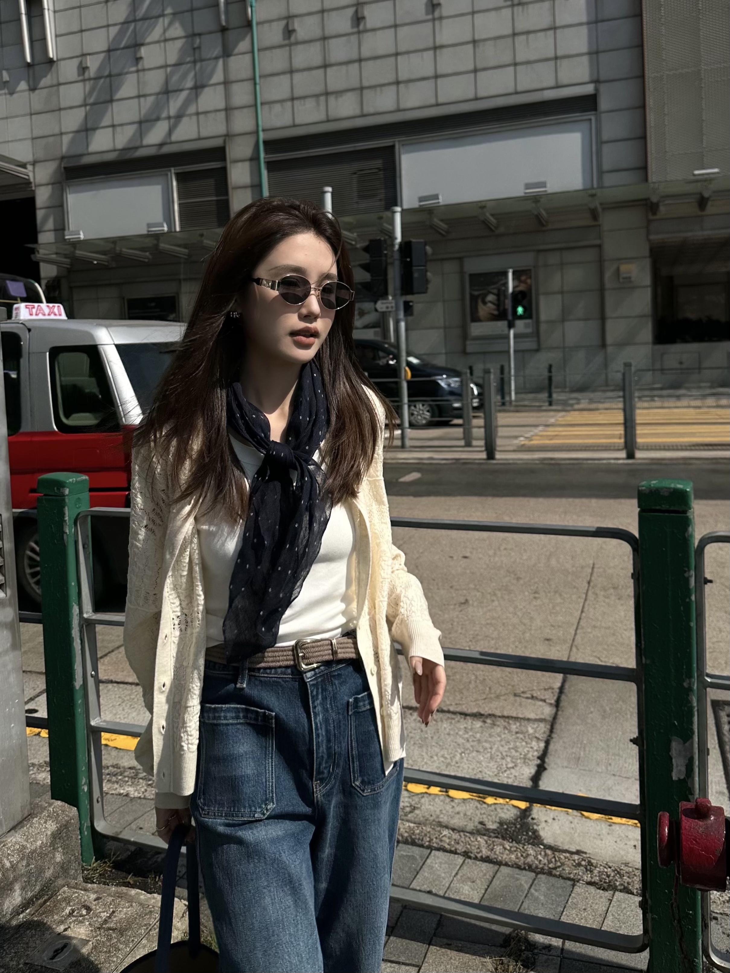 【TuanFit】春季女牛仔裤阔腿裤复古小个子百搭设计感裤子603042
