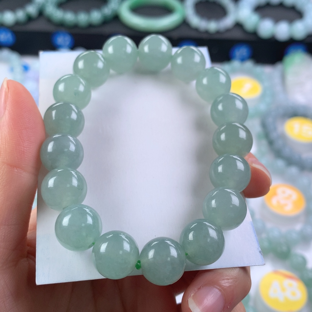 翡翠未镶嵌手链卡12.4