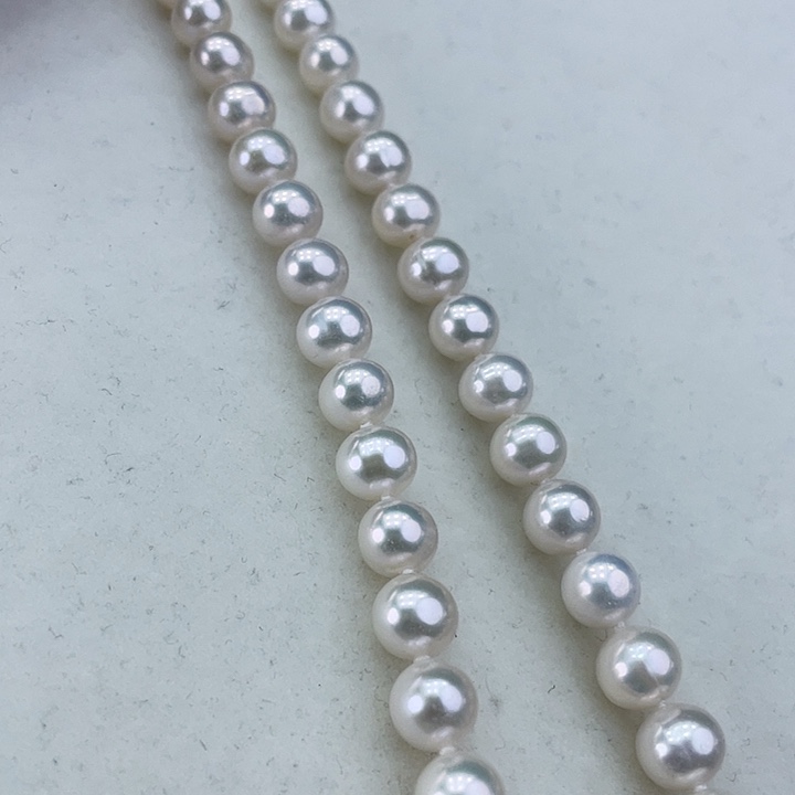 淡水珍珠颈饰银S925镶嵌7.8极光澳绿