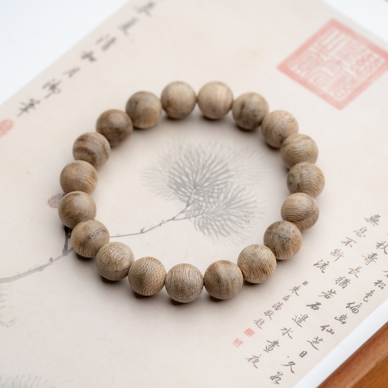 柬埔寨沉香11mm花单圈手串