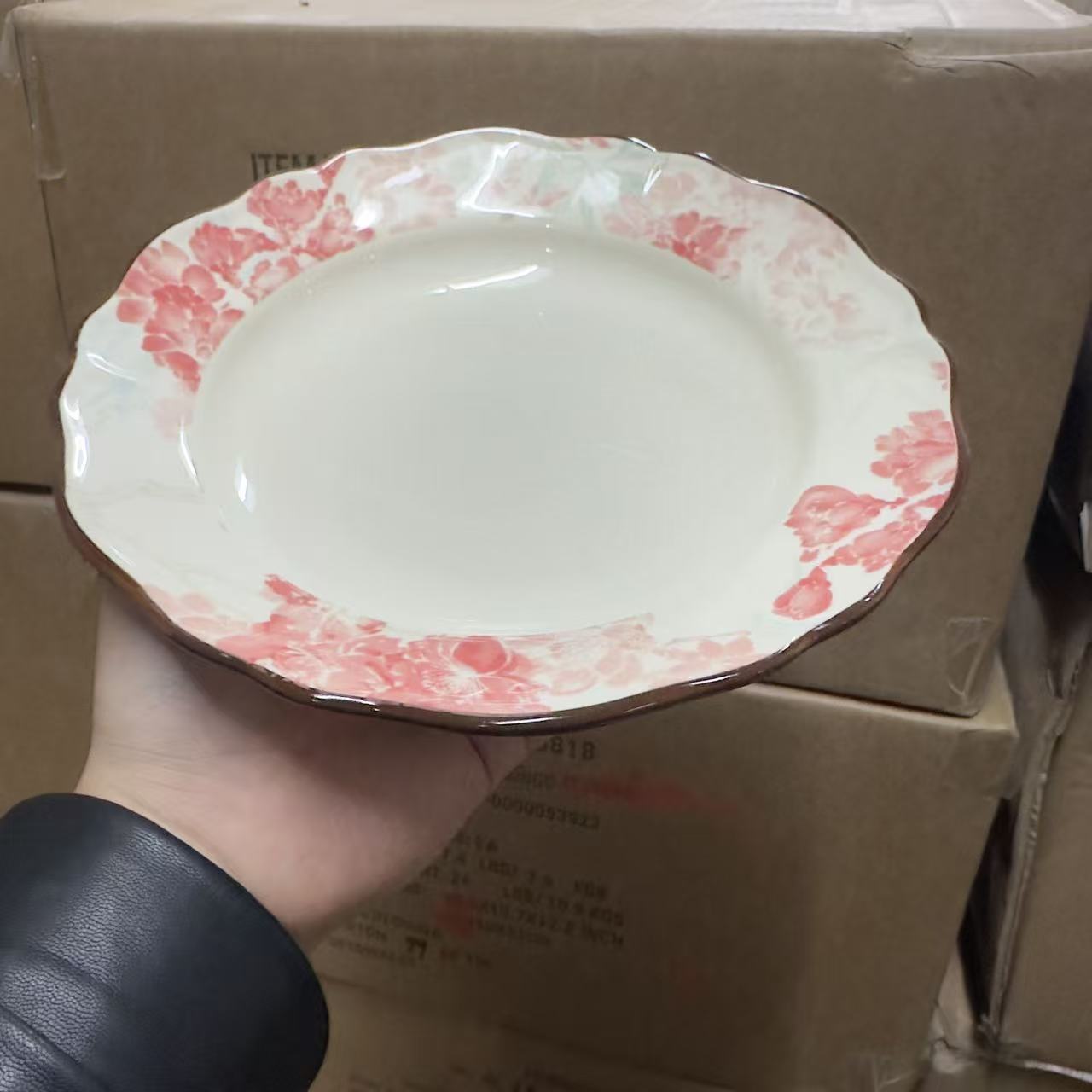 XCZ花韵系列陶瓷花边深盘