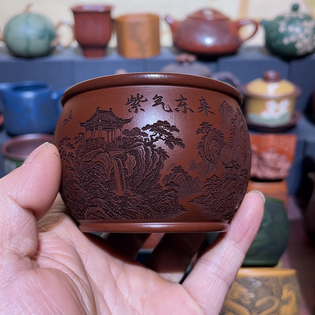 原矿紫砂手工主人杯