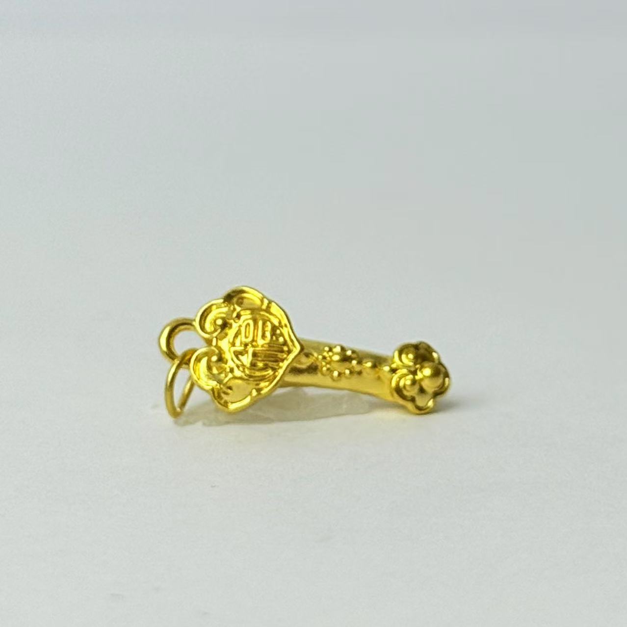 新金社黄金足金999黄金提溜如意编绳款DP1176