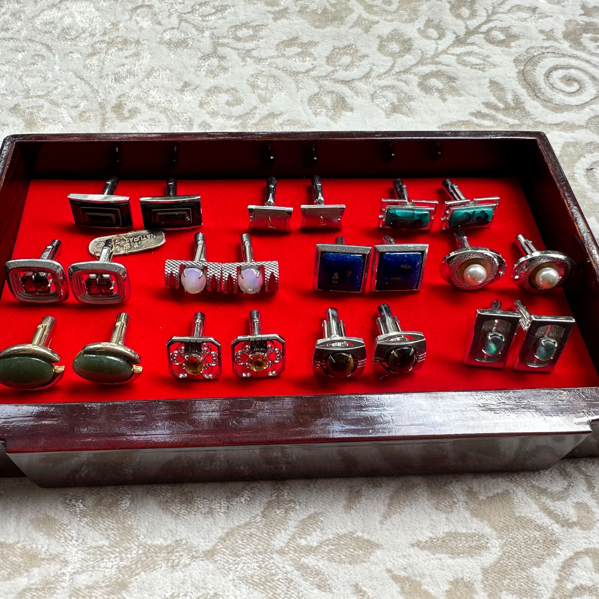 铁合金仿珍珠耳饰 铁合金仿珍珠耳饰耳夹中古Vintage饰品3-99