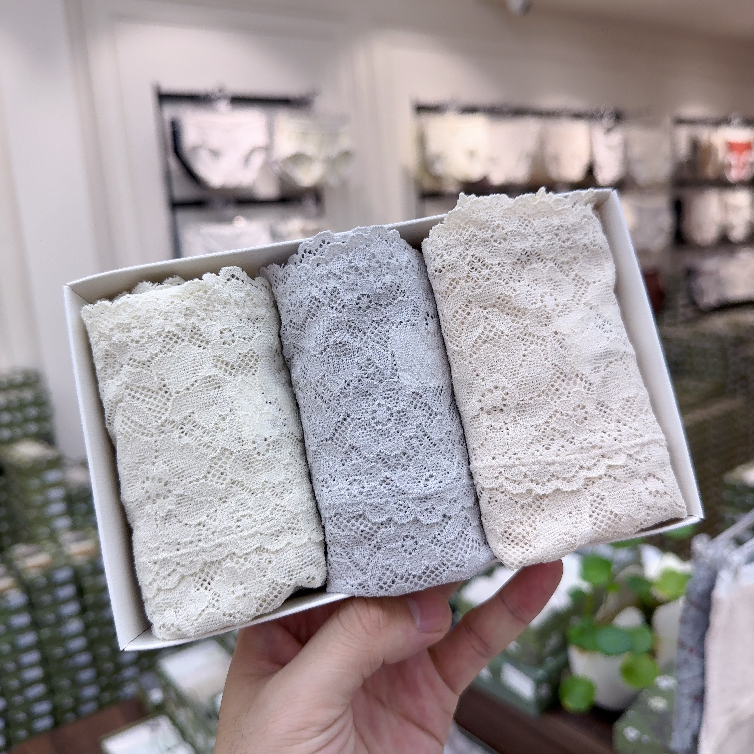 【3条装】高腰千金风女三角内裤少女夏季提花蕾丝