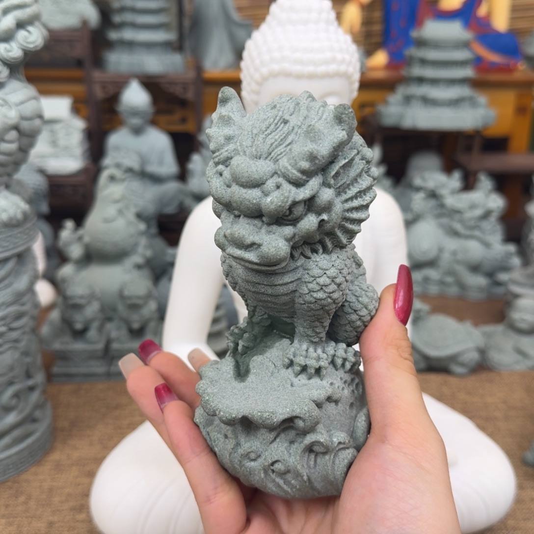 石材青砂石脚踩水球镇水兽