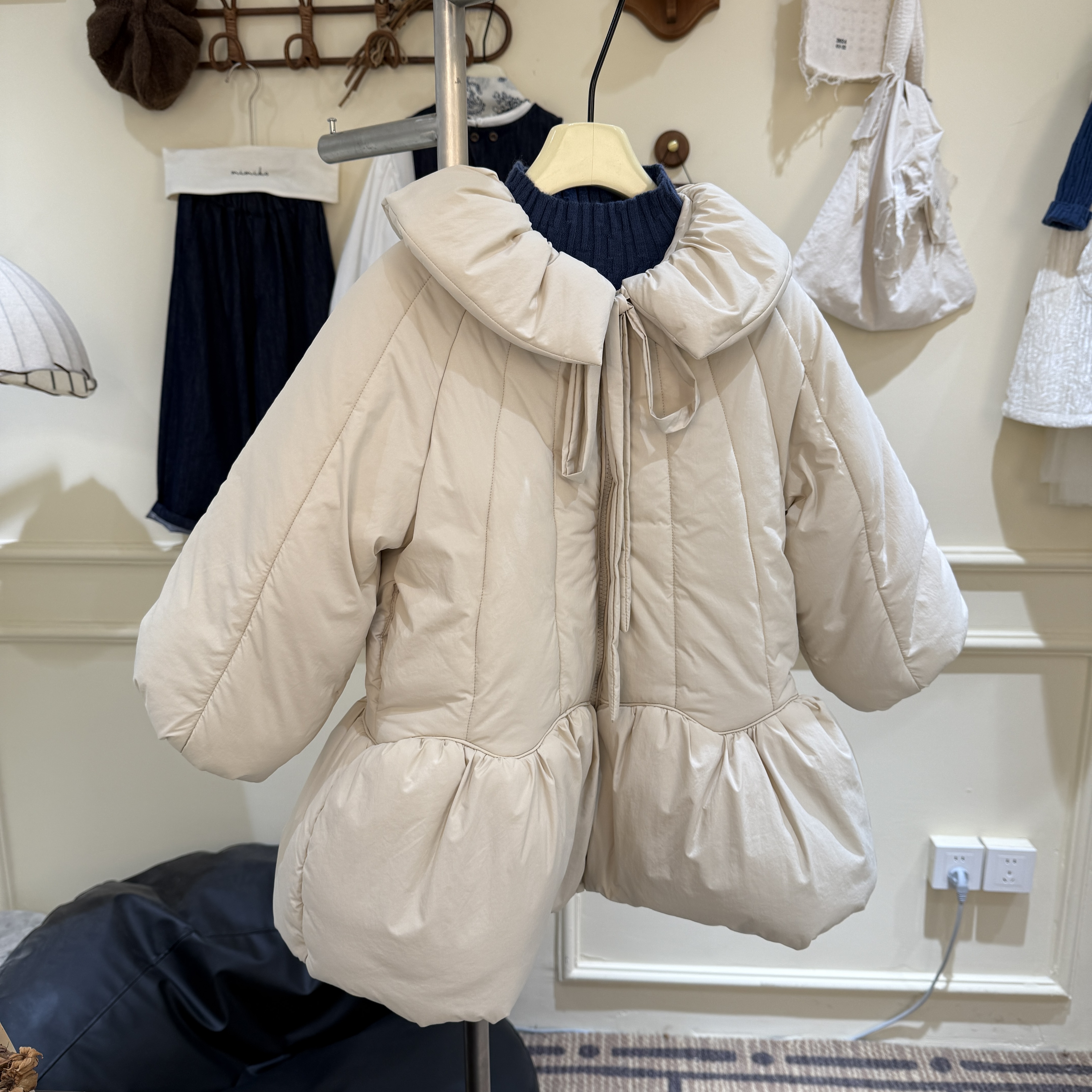 【悉尼冬日】冬季女宝棉服加绒加厚款棉袄娃娃领翻领纯色森系女童