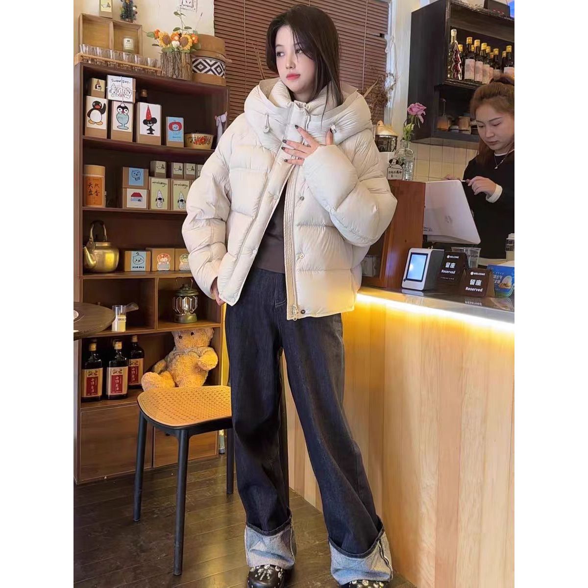 【真90鹅绒】2025短款小个子高品质泡芙云朵时尚高端蓬松感冬季保暖