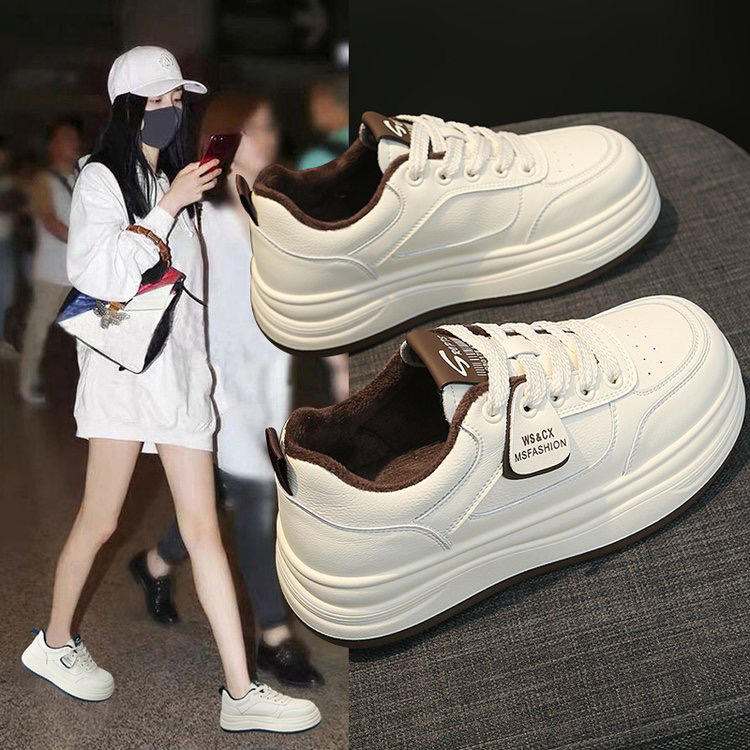 【有单有绒】秋冬新款韩版圆头软底小白鞋女百搭休闲运动鞋舒适板鞋
