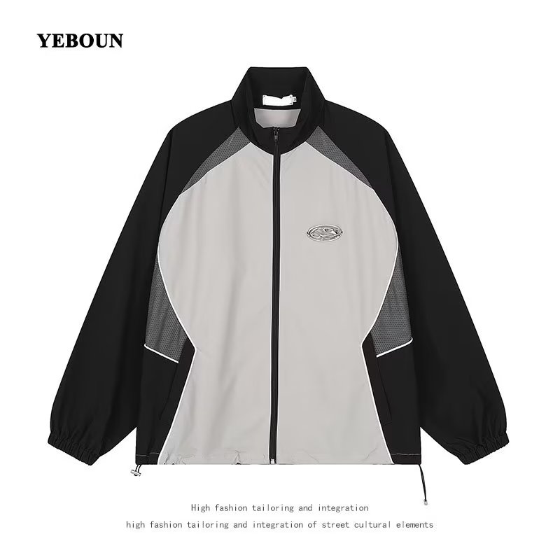 美式冲锋衣外套男春秋潮牌户外薄款宽松设计感小众棒球服情侣夹克