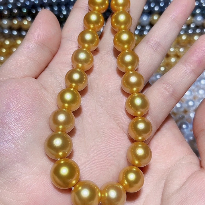 海水珍珠项链未镶嵌12-14.5