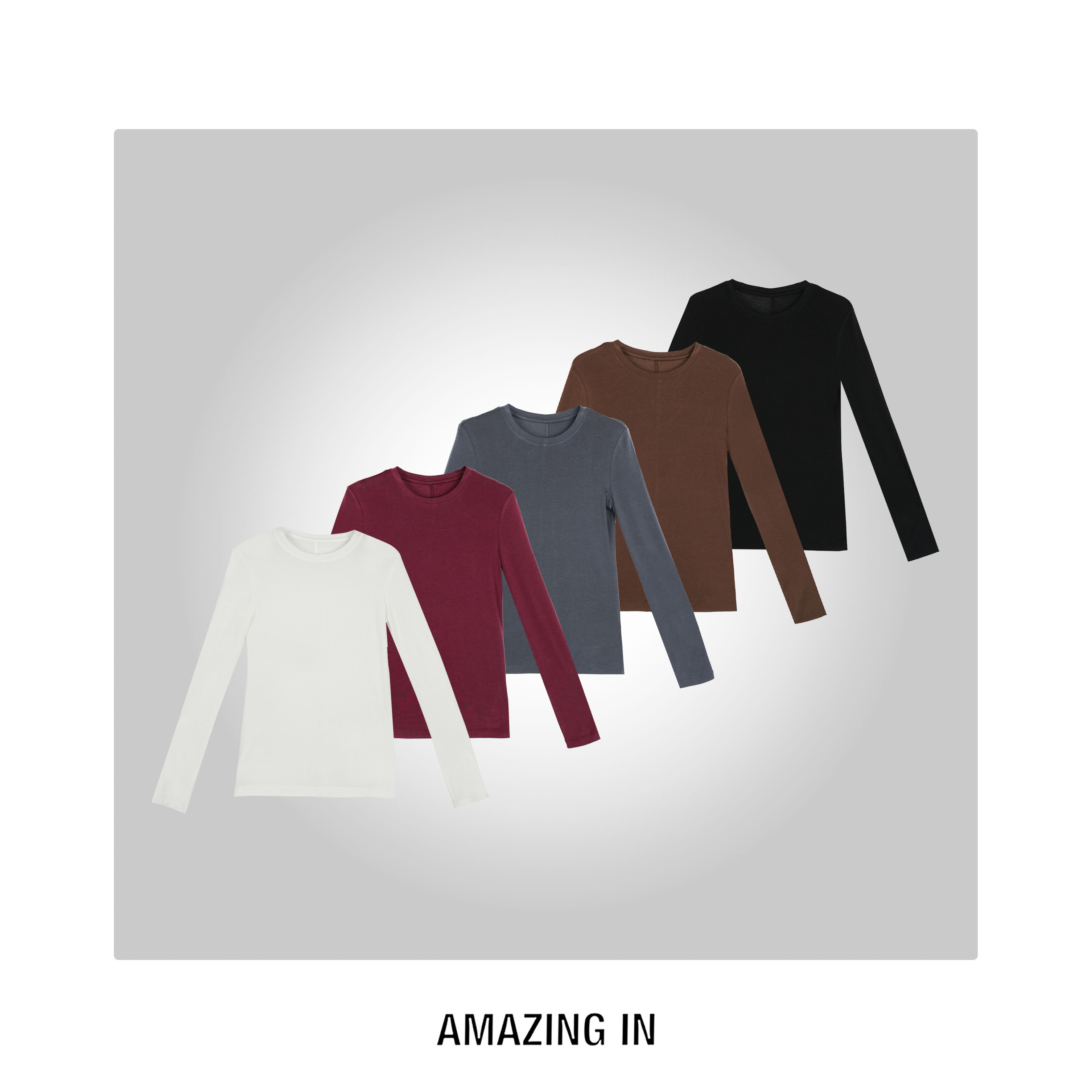 AMAZING IN | 羊毛x莱赛尔 | 轻薄打底T恤 A250817-AI58CTLYY8201