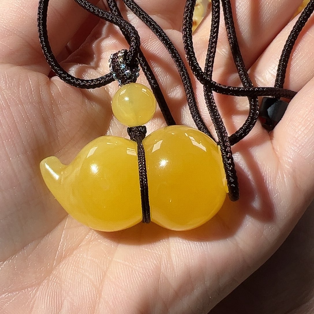 蜜蜡未镶嵌裸石蜜蜡葫芦