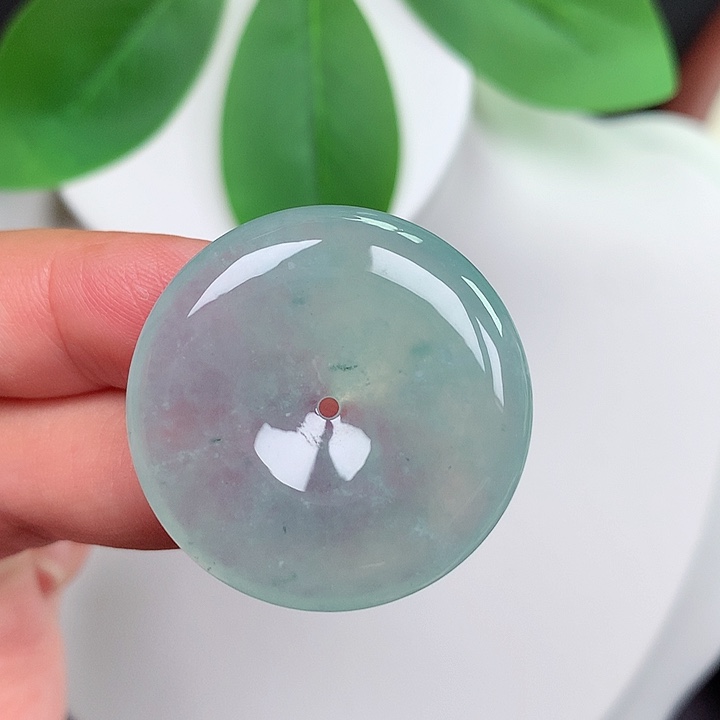 颈饰未镶嵌翡翠平安扣 30.3x6.1mm