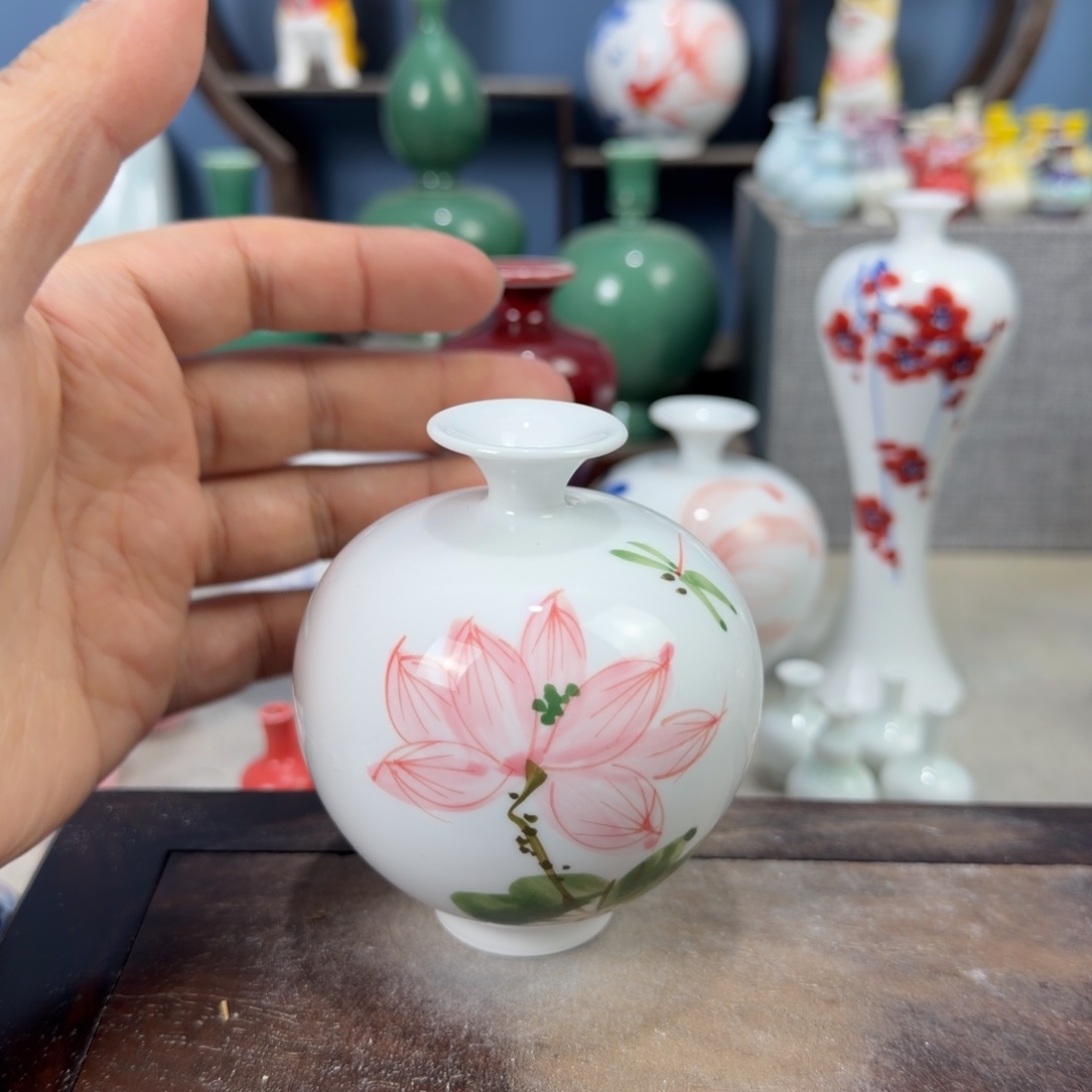 陶瓷手工小花器摆件