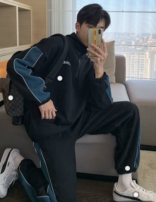 韩系风格纯棉运动套装