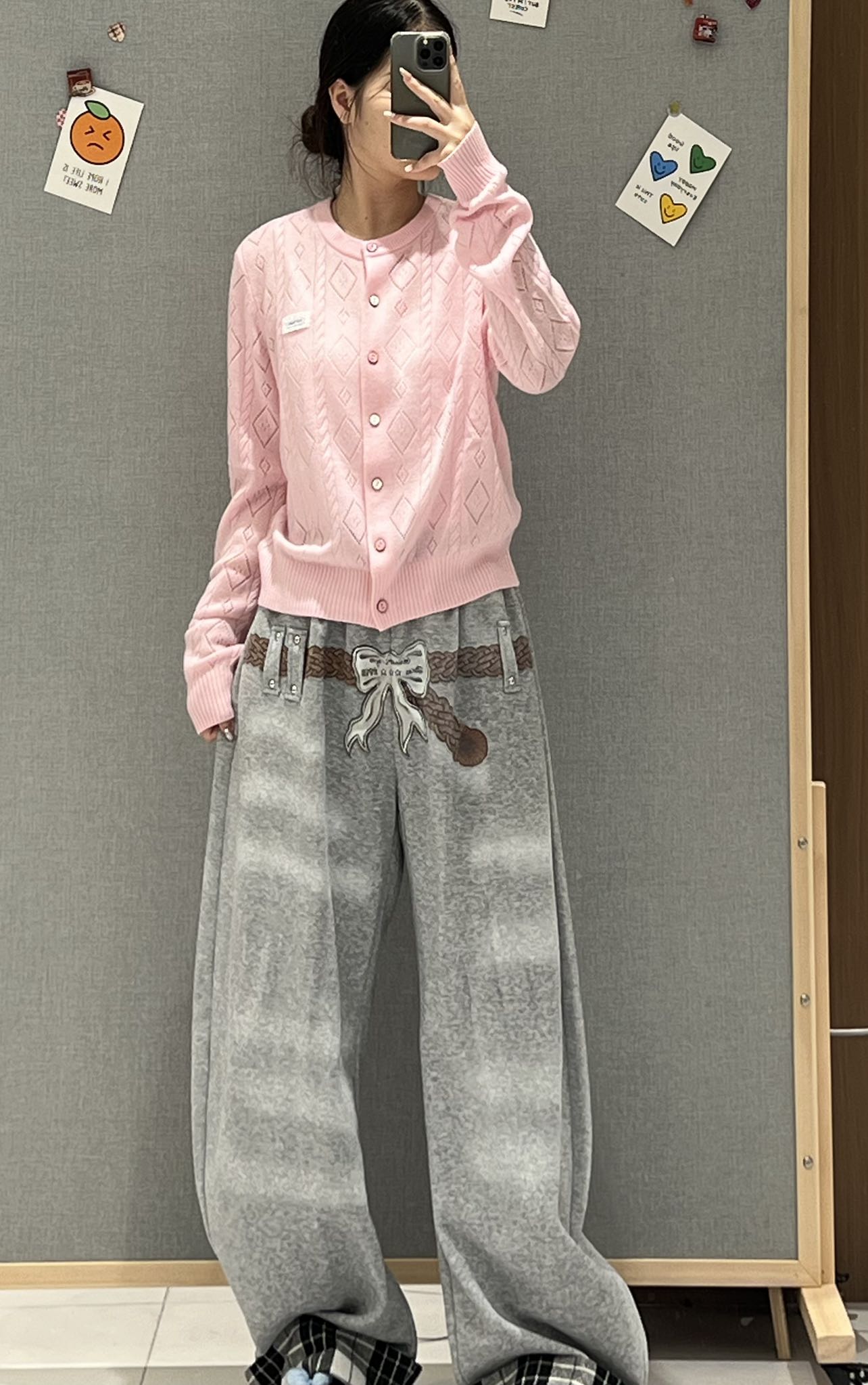 【现货】FIZZFLY赫本经典羊绒开衫少女风日韩休闲风时尚粉色针织