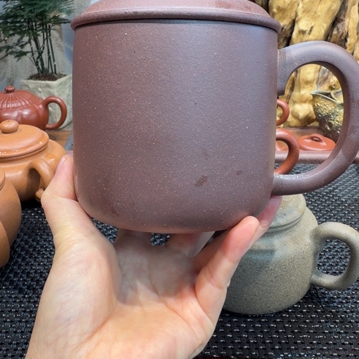 缘***紫砂茶壶底槽清盖杯500cc特价