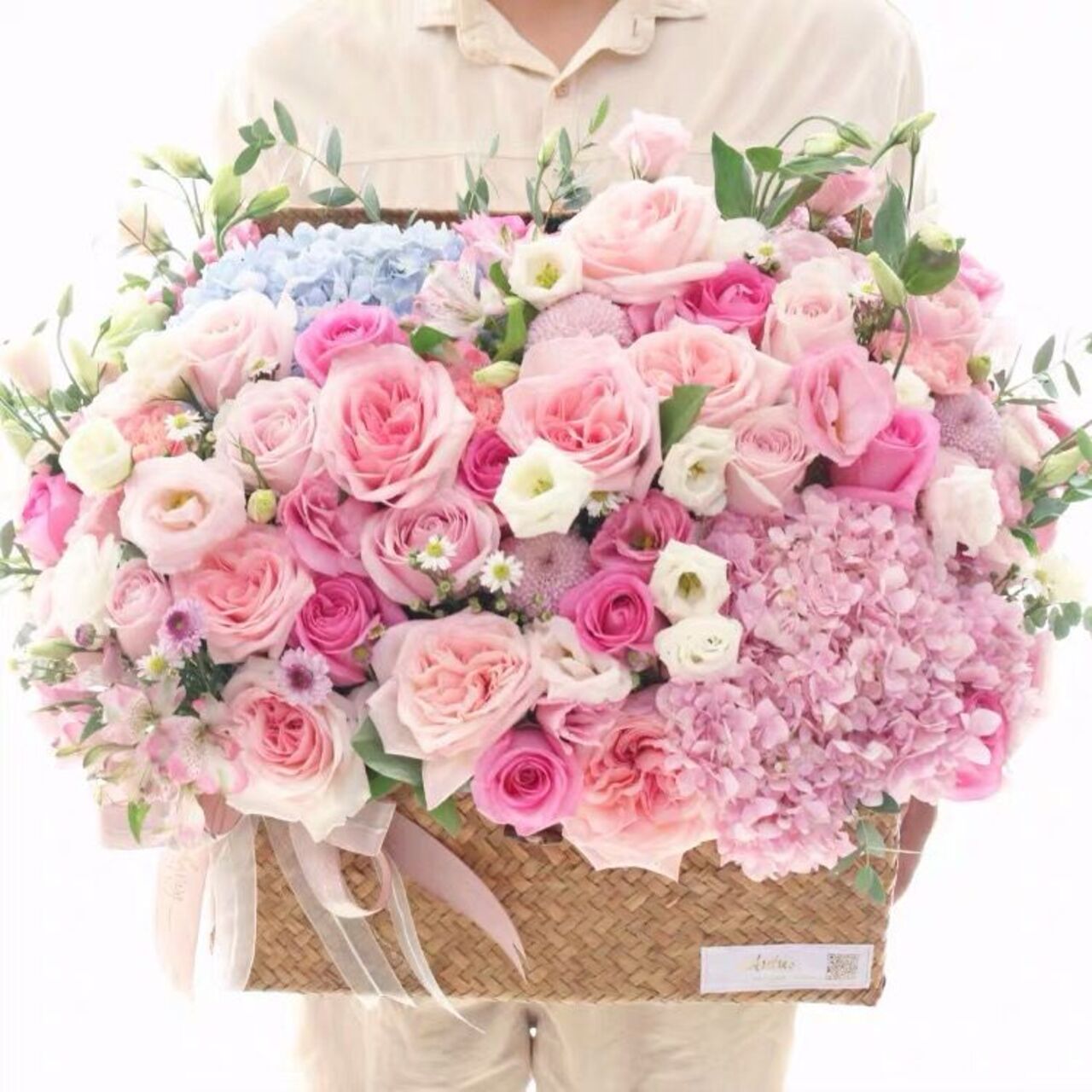 【夏日狂欢】绣球粉玫瑰桔梗送朋友爱人亲人闺蜜女友男友鲜花生日礼物花店送花上门