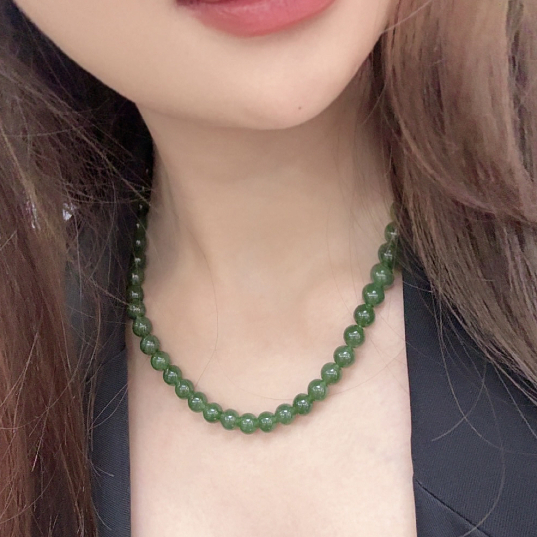 碧玉妈妈链拍一发一约8mm圆珠