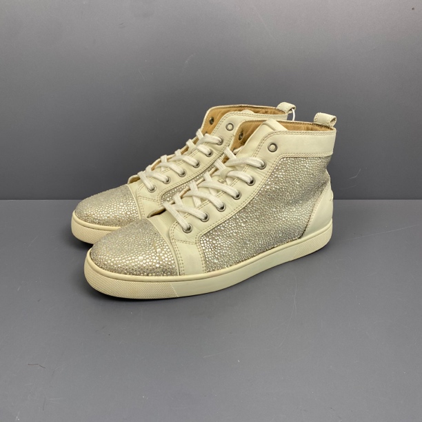 95新 Christian Louboutin/克里斯提·鲁布托 41码满钻板鞋 休闲鞋