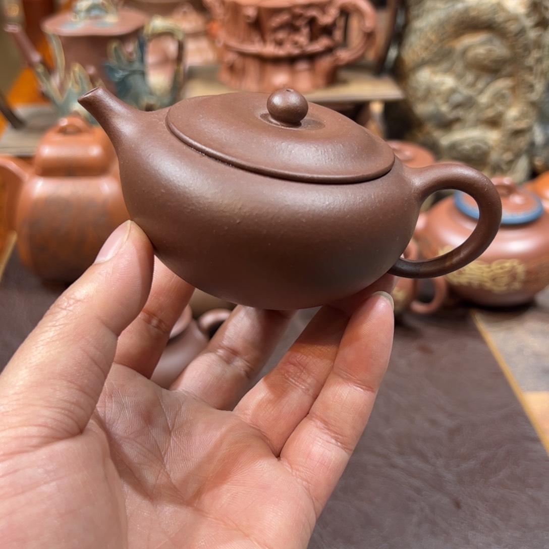 紫砂茶壶老*孩精工手工紫砂壶