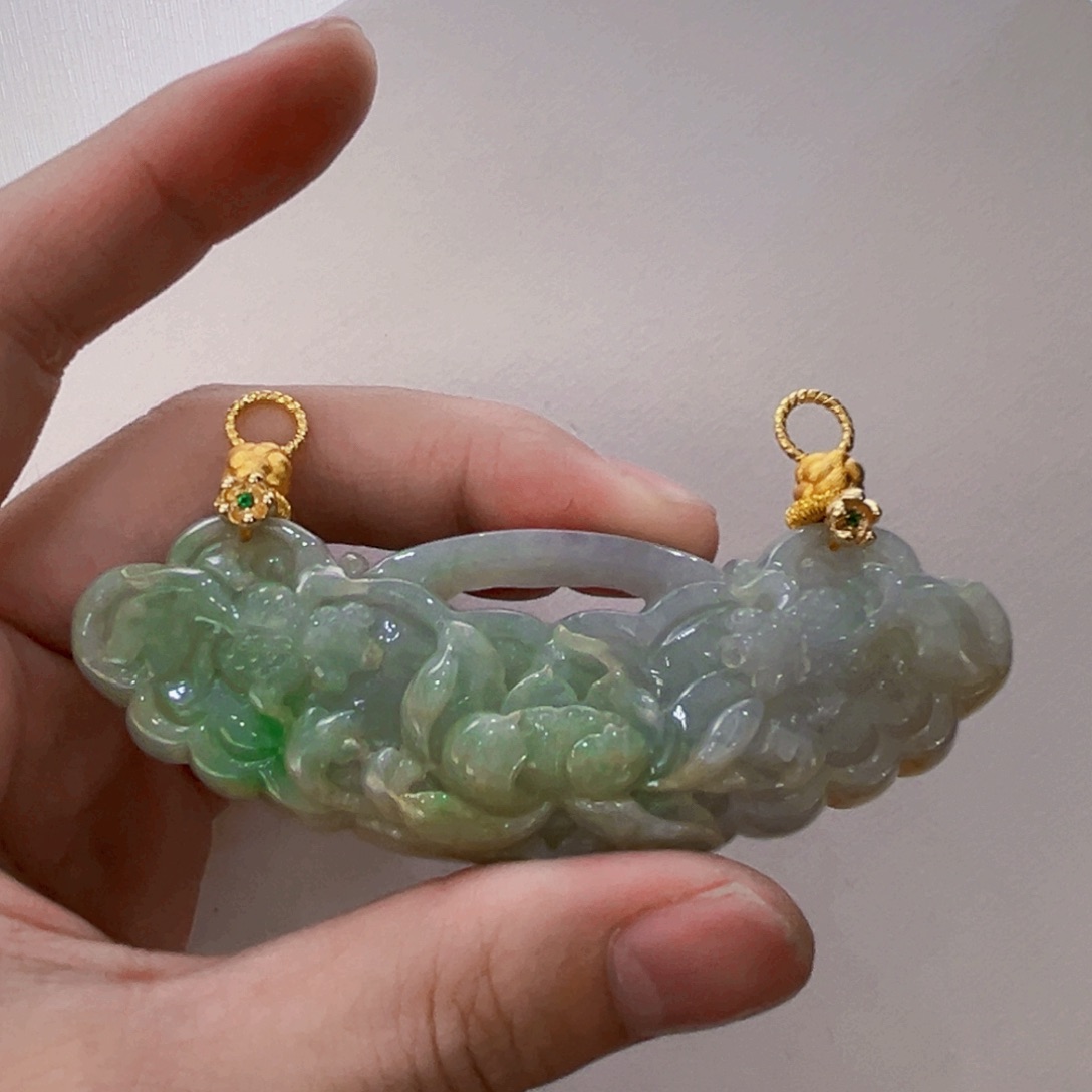 翡翠未镶嵌吊坠(赠链)代编织