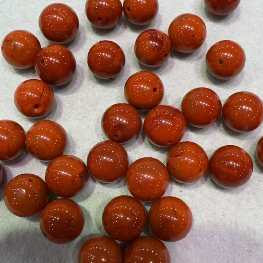 南红单珠10mm牛红色发其一dn