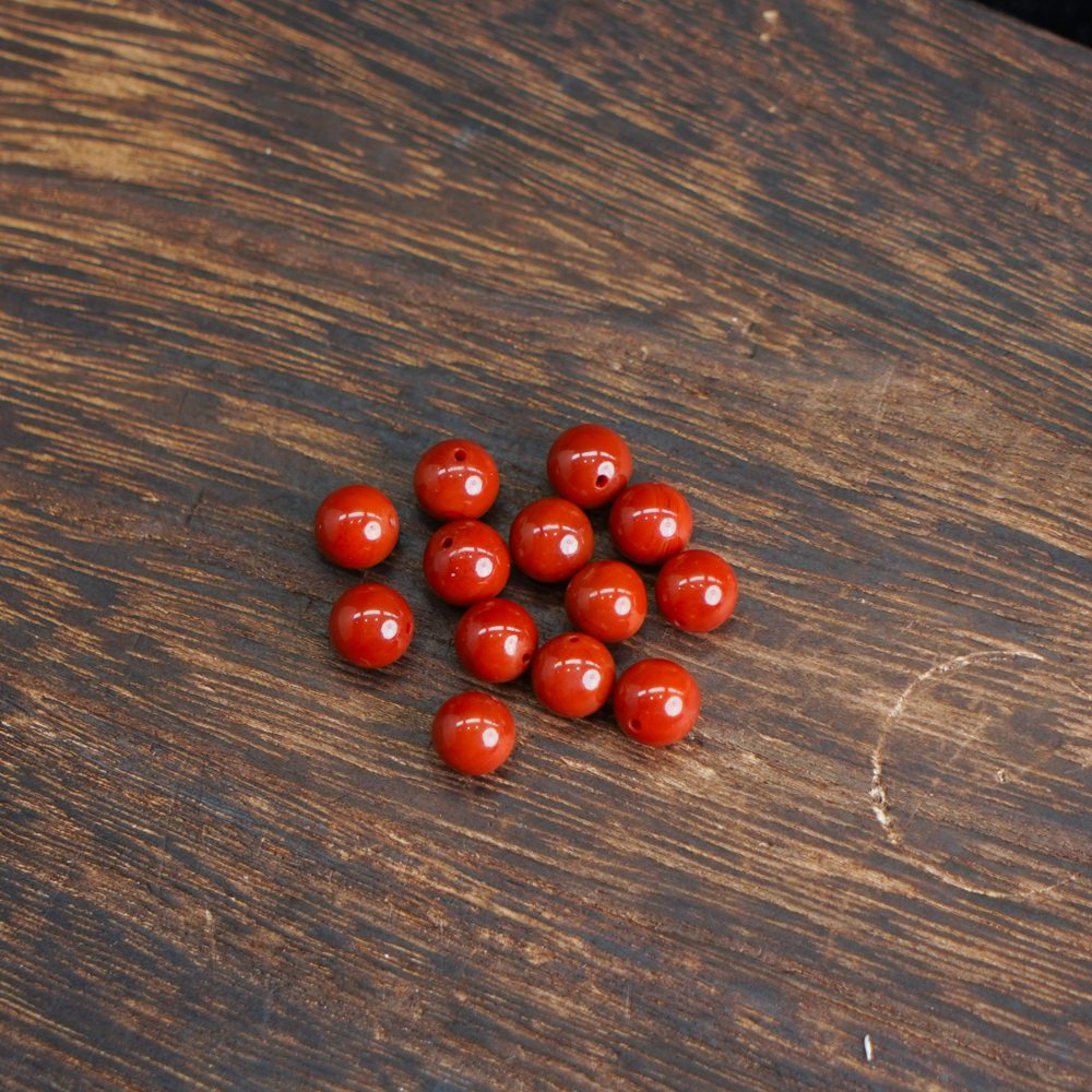 【发1颗】7.5MM+ 南红散珠DIY文玩珠宝NH55