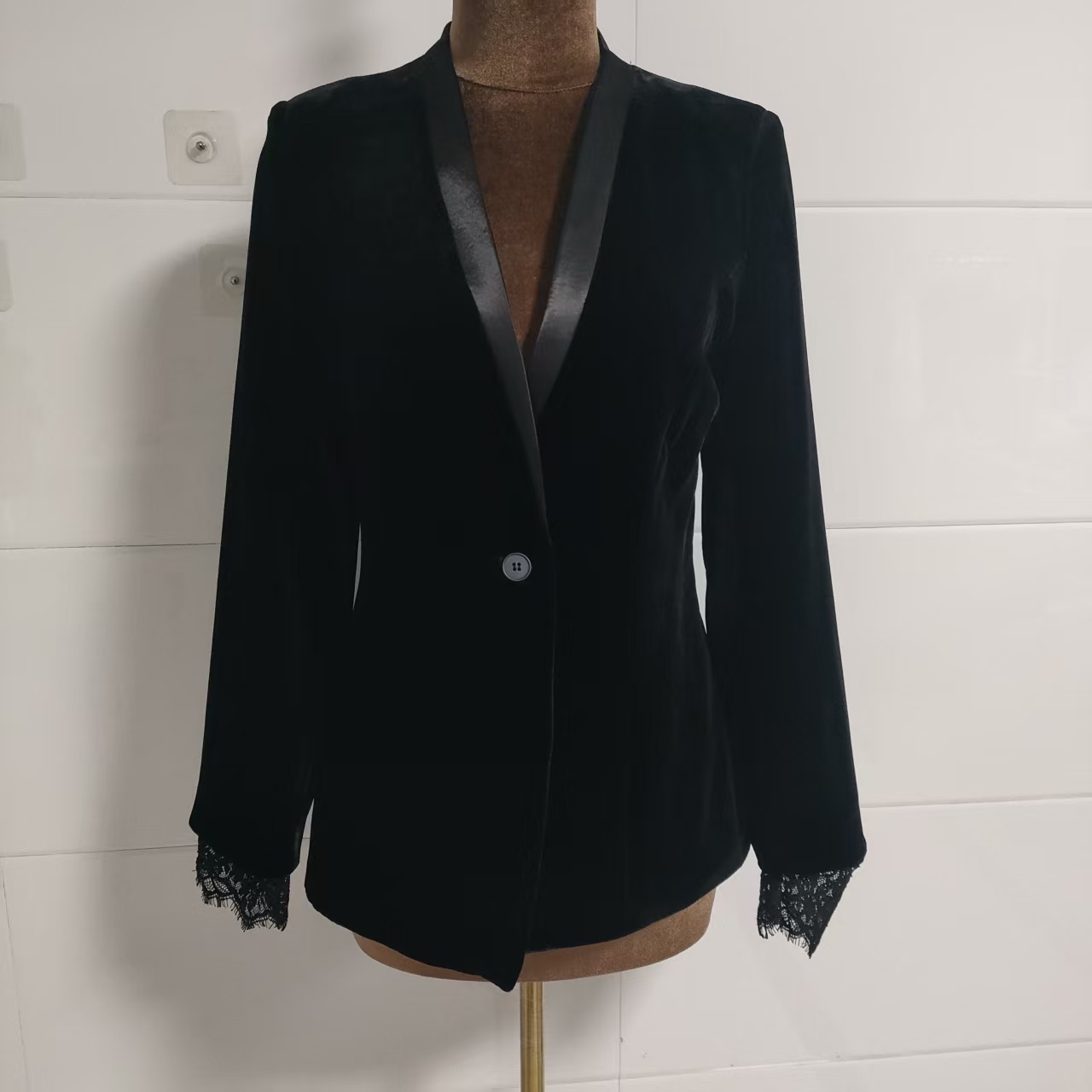 桑蚕丝丝绒显瘦气质西装3354