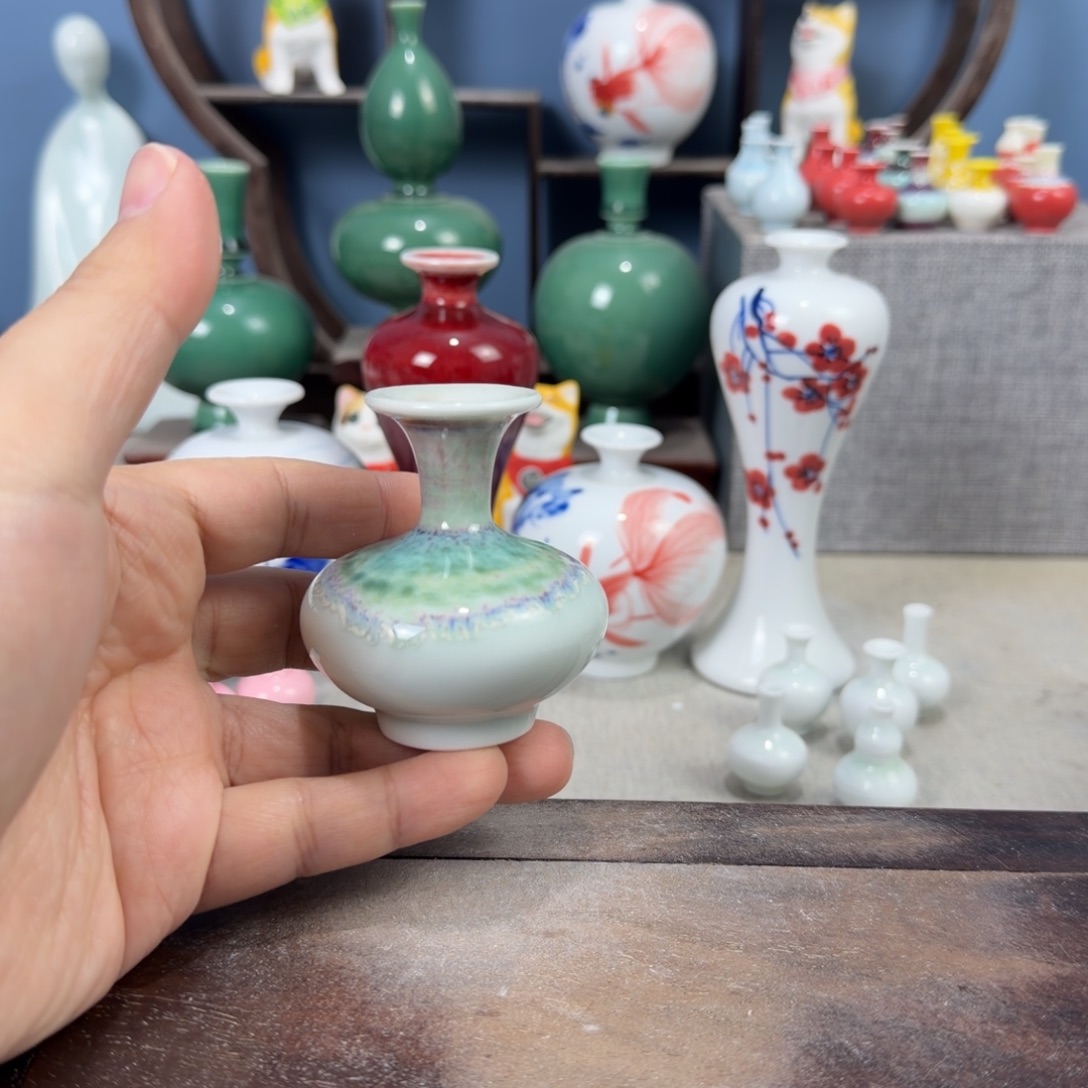 陶瓷手工小花器摆件