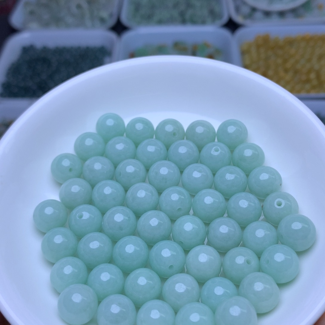 散珠翡翠卡10冰果绿10个