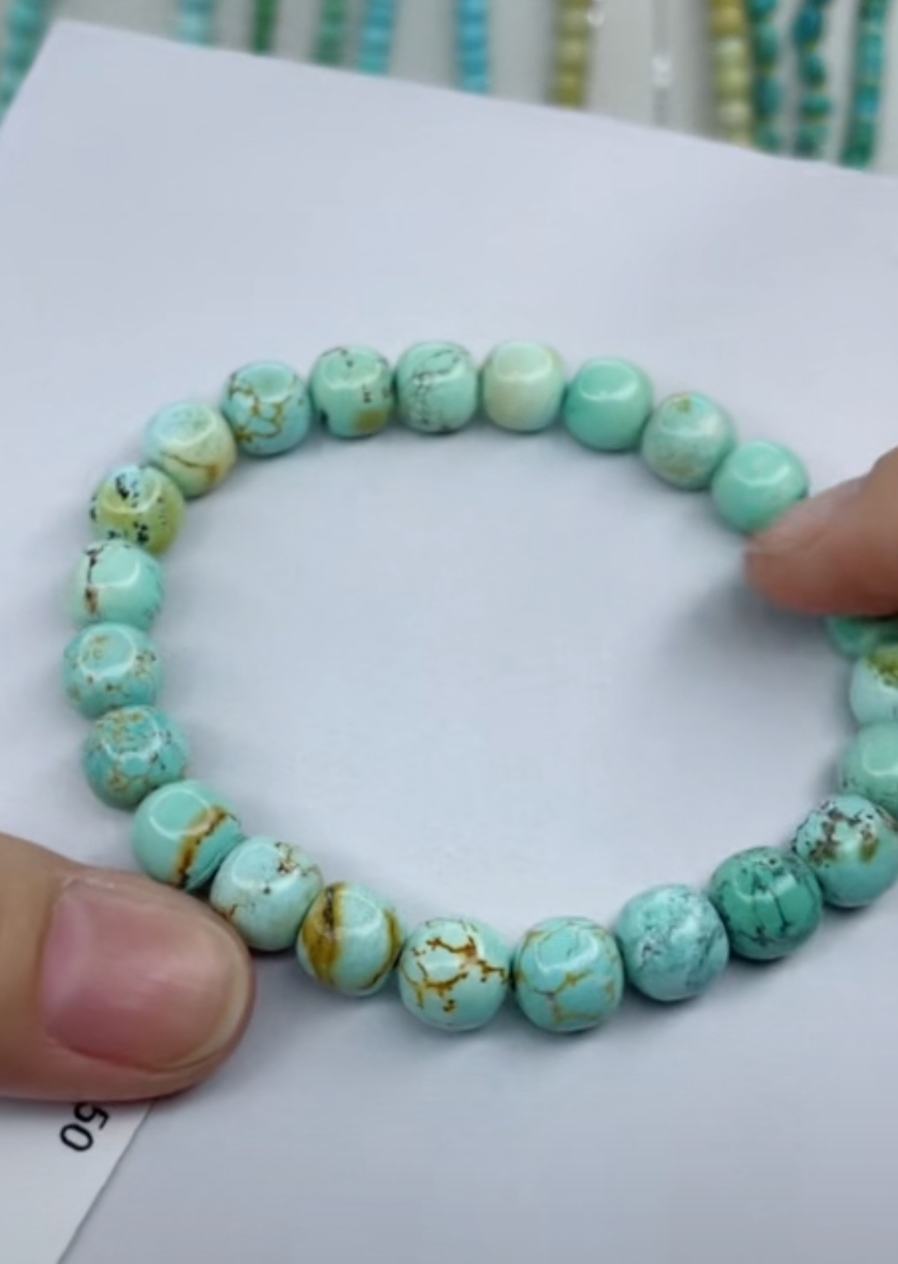 天然原矿绿松石手串