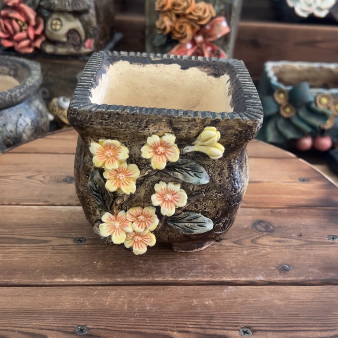 红陶嘻哈多肉花盆