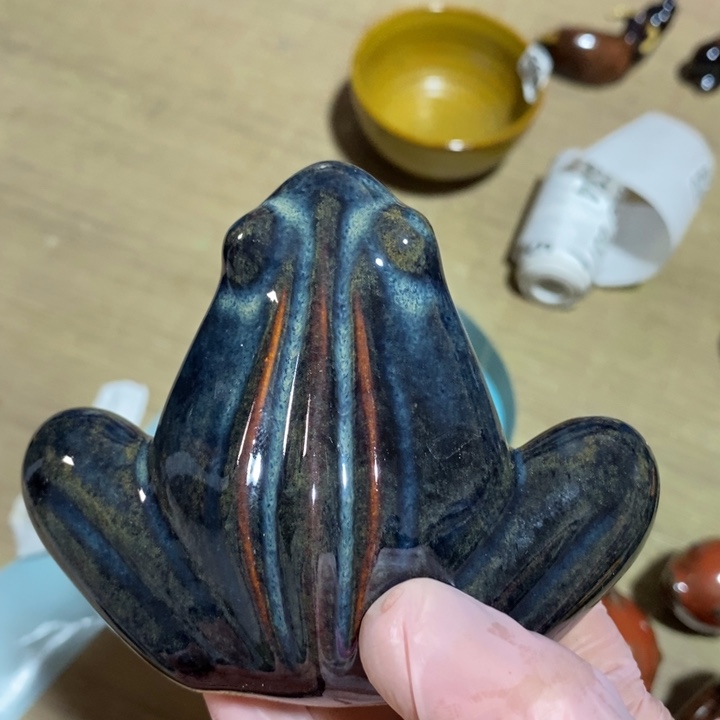 瓷片七厂窑变青蛙